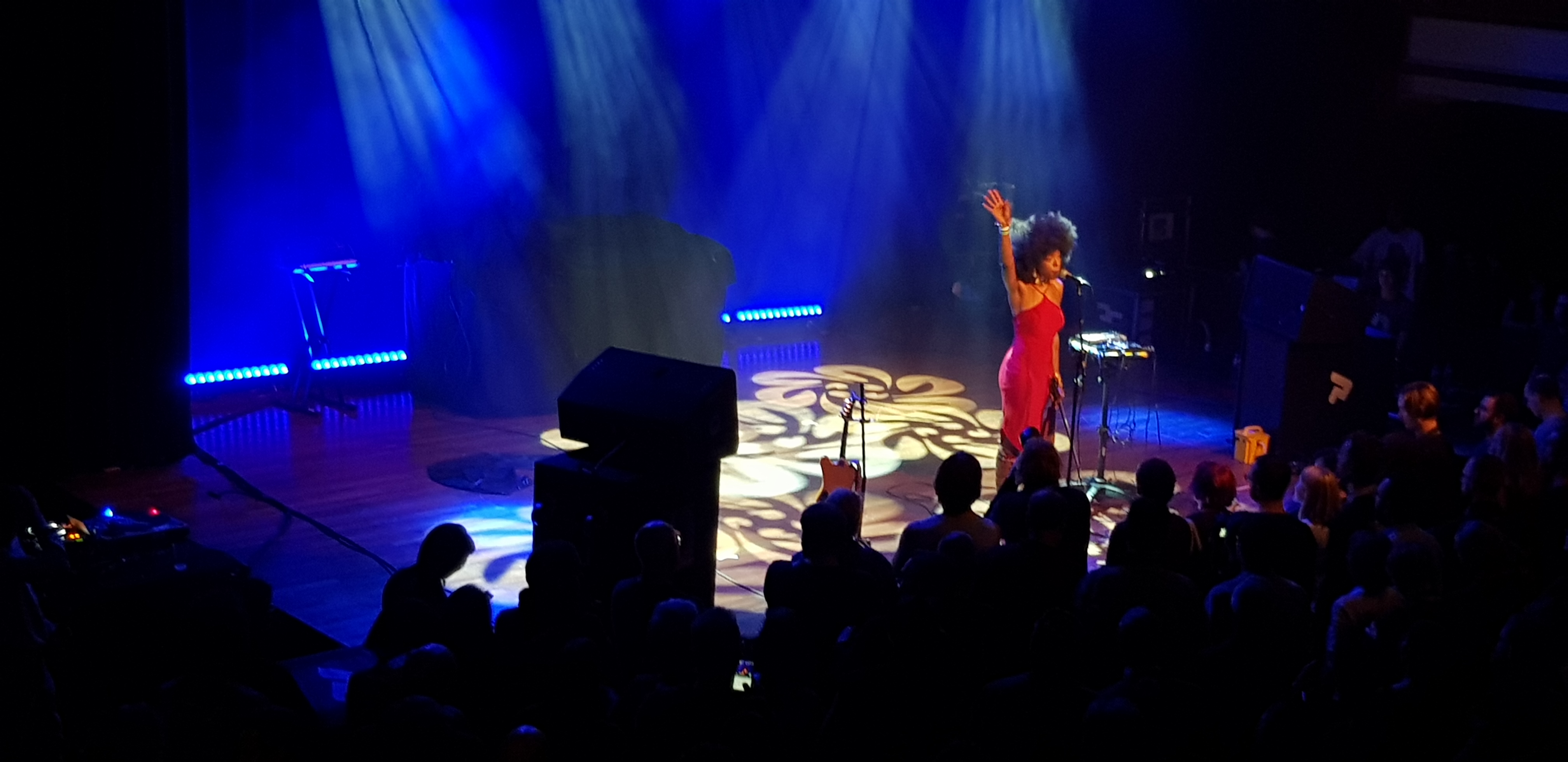 Blurry site background photo of a festival site Background blurry photo for visual effect